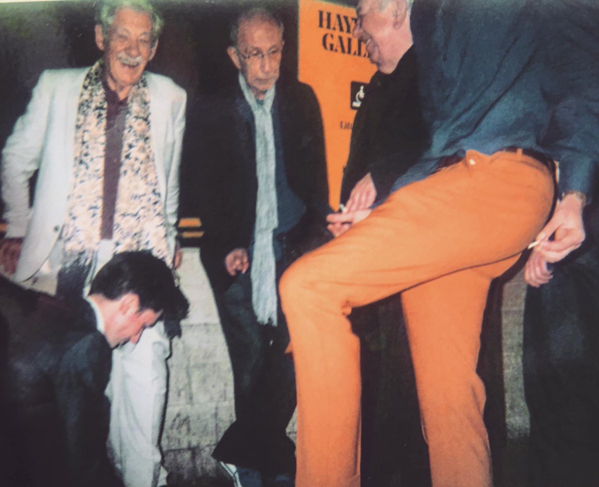 Joe Stephenson (@joestephenson) on Twitter photo Flashback to me and Ian swapping shoes at the prem of <a href="/McKellenPTP/">McKellen: Playing The Part</a>
(That’s me in the orange, closest you’ll ever get to an ass shot from me) Flashback to me and Ian swapping shoes at the prem of <a href="/McKellenPTP/">McKellen: Playing The Part</a>
(That’s me in the orange, closest you’ll ever get to an ass shot from me)