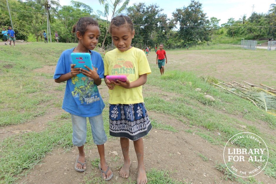This week our CEO shared a story from the field in PNG. After watching Joyful (pictured left) read the LFA app, Rebecca asked her what she would like to be when she grew up. Joyful said she wanted to become a pilot after reading our book 'Hina's First Flight' ❤️#bookschangelives
