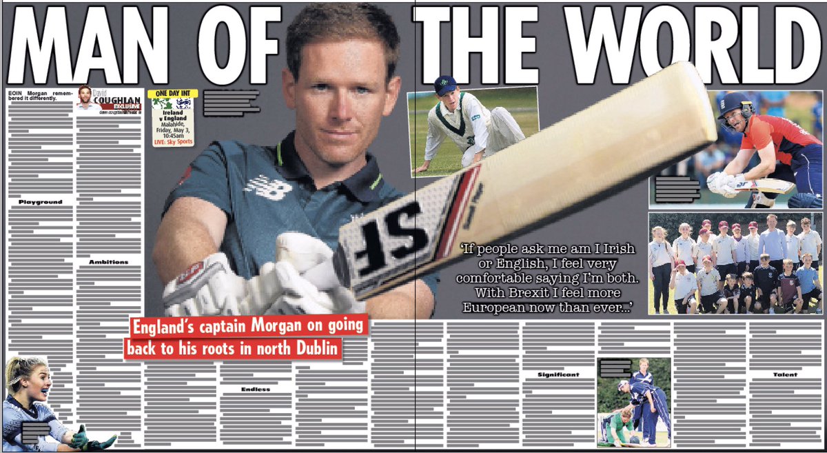 Pleasure to speak with @Eoin16 about his World Cup hopes with @englandcricket , getting back to his roots at @RushCricketClub and being inspired by @dublinladiesg star @hashtagnicoleo.
In today's @IrishStarSport