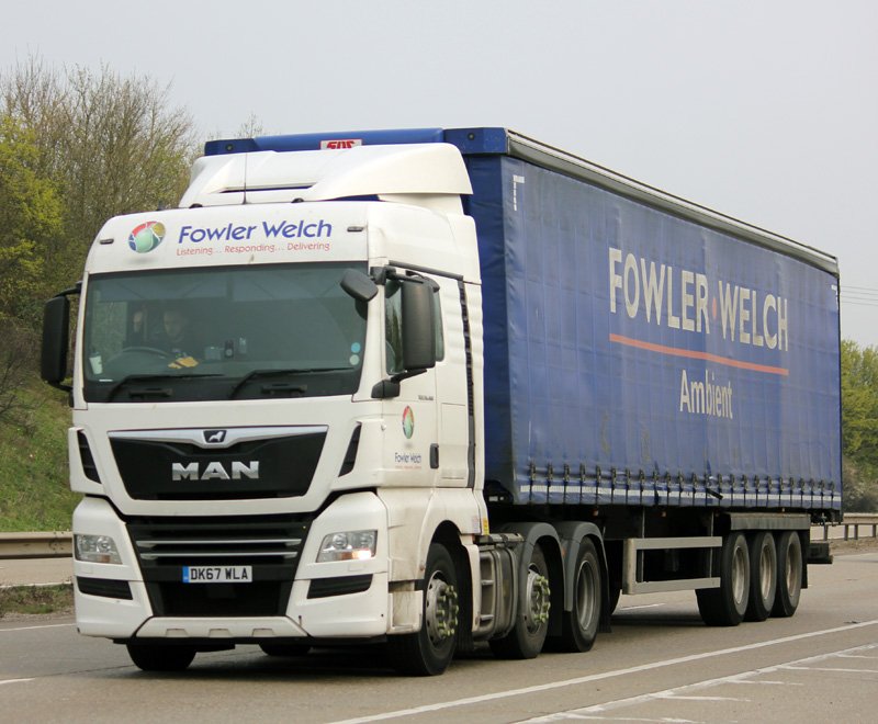 Fowler Welch MAN TGX tractor unit on the A11 at Barton Mills recently @mantruckbusuk lorryspotting.com #trucks