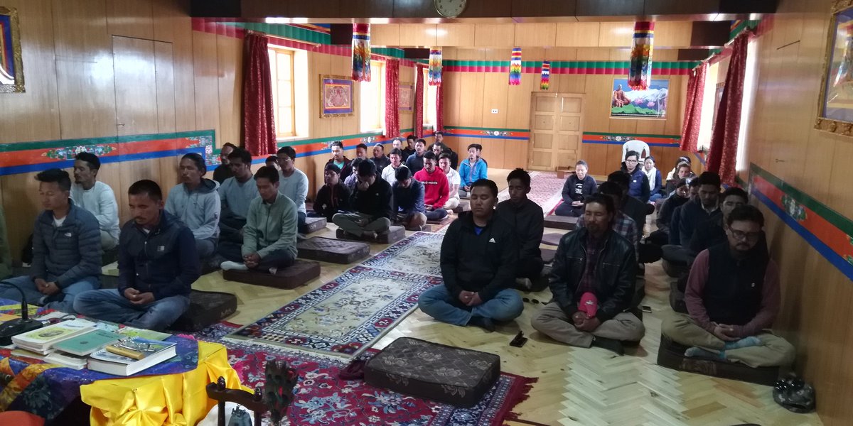 MIMCLadakh's tweet photo. A special Prayer was conducted yesterday at @MIMC_Ladakh under the guidance of Ven. @Sanghasena.
This Prayer was specially arranged to offer condolences to the victim of the recent incident happened in Leh and to the victims of the terrorist attacked serial bombings in Sri-Lanka. https://t.co/wxbnhUNpAR