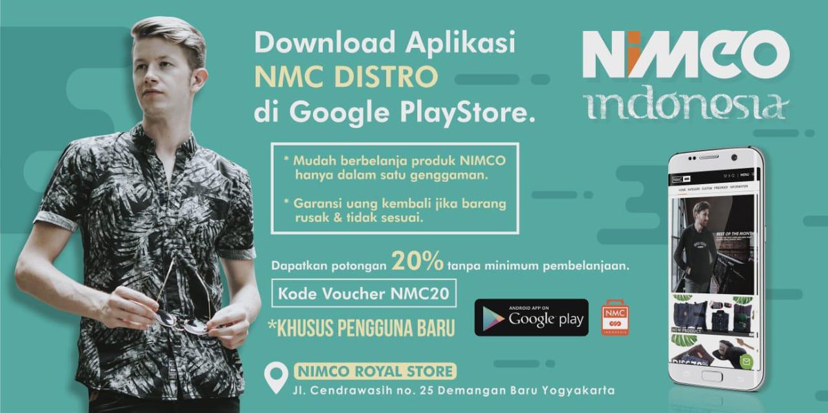 Belanja produk NIMCO kini semakin mudah. Unduh segera aplikasi NMC DISTRO di Google Play Store dan nikmati Diskon 20%* dengan pembelian produk NIMCO via aplikasi NMC DISTRO. 

*khusus pengguna baru