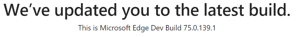 alschneiter's tweet image. Just updated #EDGEDev to latest version! @MSEdgeDev