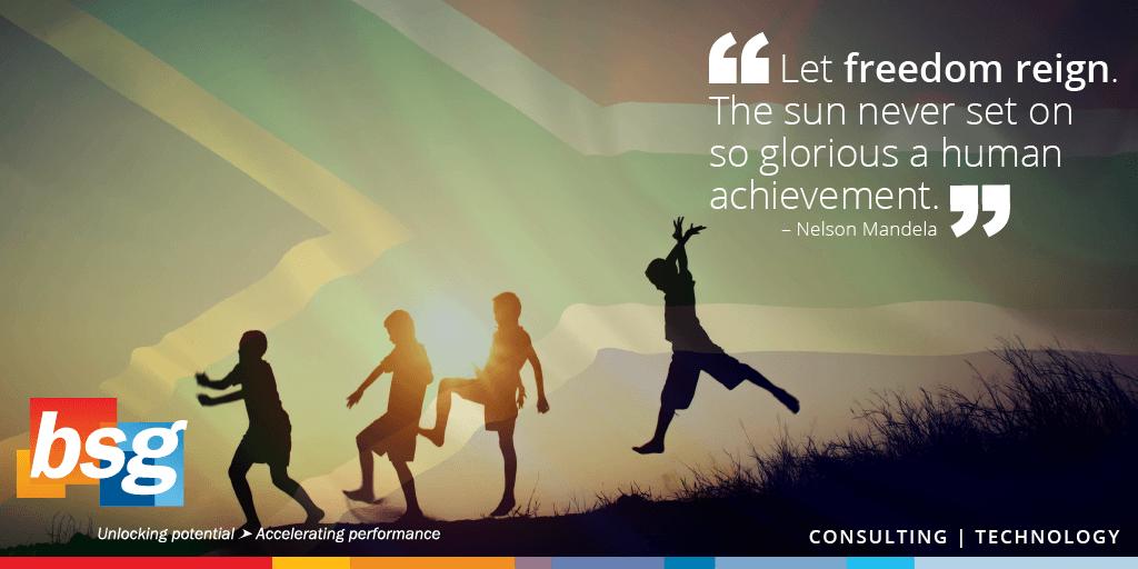 As <a href="/nelsonmandela/">NelsonMandela</a> said during his inauguration speech, "Let freedom reign. The sun shall never set on so glorious a human achievement!" Today, as you celebrate YOUR freedom, remember Madiba &amp; all he stood for. Join us &amp; stand together as we continue to work hard for South Africa.