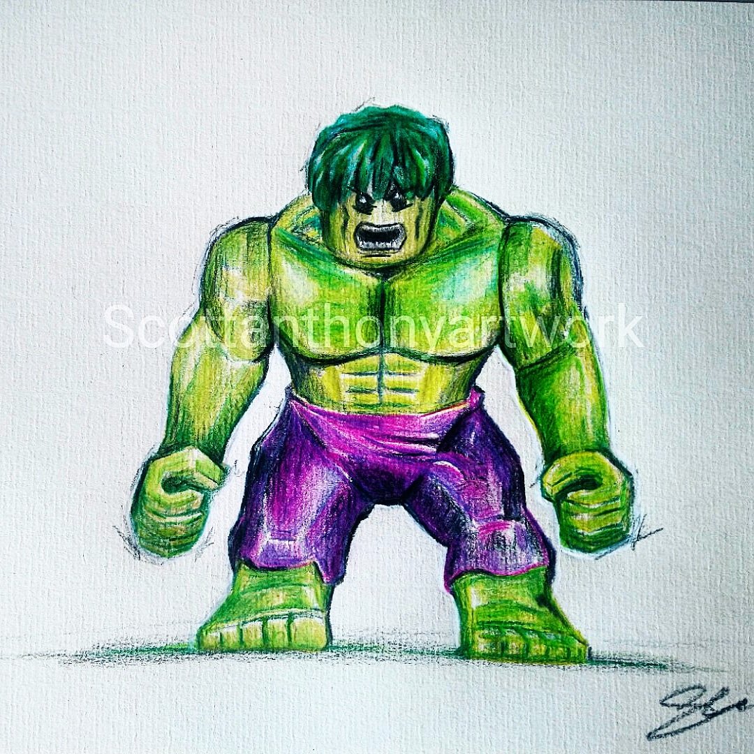 上的 Scottanthonyartwork："#legoHulk #AvengersEndgame #LEGO #legoart #Hulk #drawing #fanart #derwentacademy #derwent #scottanthonyartwork https://t.co/7VY4pZcxxV" / Twitter