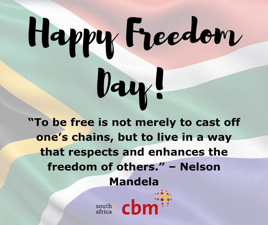Wishing all South Africans a happy #FreedomDay. May we continue to strive for freedom in all of its forms!

#Inclusion