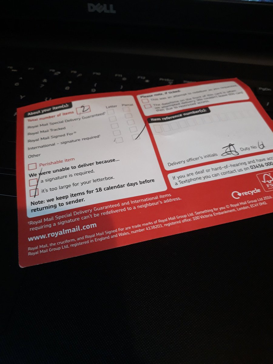 jetty2yo's tweet image. seriously @RoyalMail 4 of us in... i am expecting parcels.... we have a door knocker and a door bell not one was used good job the parcels are not urgent! what a joke tell your posties try using the door bell pure laziness yet have time to write a slip #getsonmynerves!
