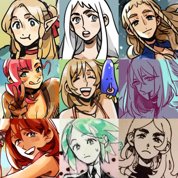 Noses, drooling, smiling. I like to draw happy and chilled bebbes #FaceYourArt 