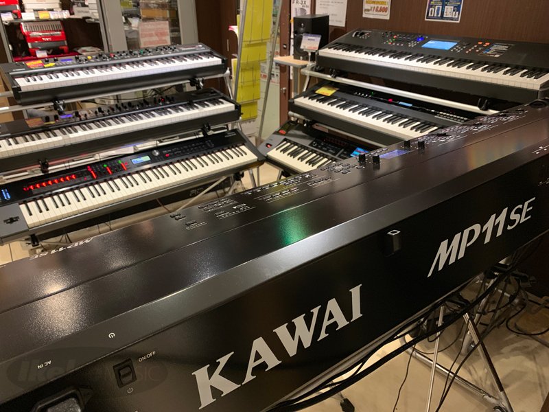 先日から展示を開始した「KAWAI MP11SE」と「MP7SE」ですがタッチも音