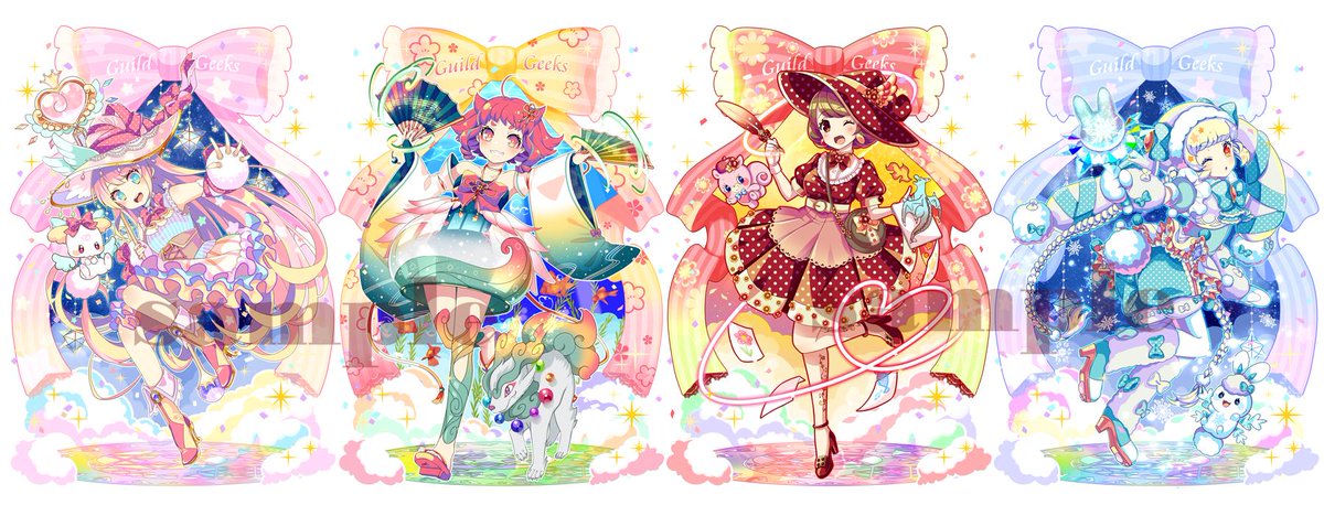 またたび団子 (@matatabiice) on Twitter photo 今回もGuild Geeksさん(<a href="/guildgeeks2017/">Guild Geeks</a>)にて魔法少女のイラストを描かせていただきました!今回は秋をモチーフにしたちょっとレトロな魔法少女です!
これで春夏秋冬4人の魔法少女が揃いました…!それぞれのTシャツとてもかわいくできてますのでぜひぜひ見てください!😆 今回もGuild Geeksさん(<a href="/guildgeeks2017/">Guild Geeks</a>)にて魔法少女のイラストを描かせていただきました!今回は秋をモチーフにしたちょっとレトロな魔法少女です!
これで春夏秋冬4人の魔法少女が揃いました…!それぞれのTシャツとてもかわいくできてますのでぜひぜひ見てください!😆