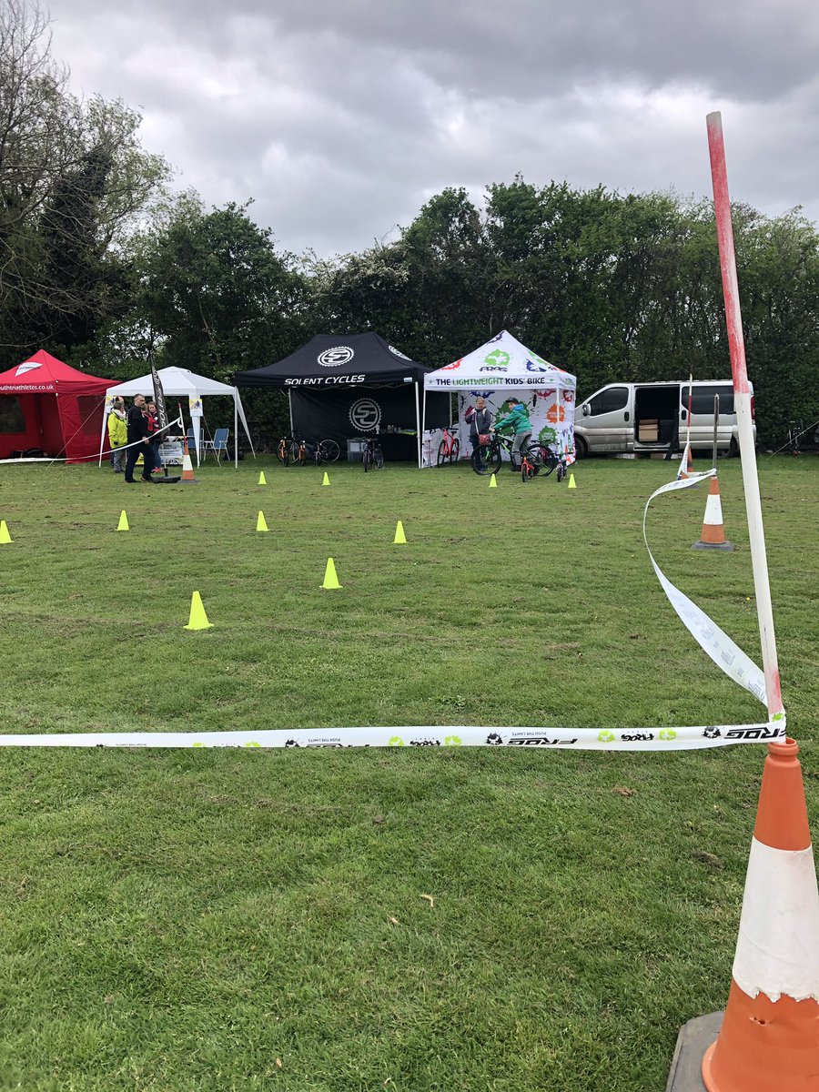 The time trial course set and ready for racers 😁 <a href="/frogbikes/">Frog Bikes</a> #bikeforbart #andrewsimpsonfoundation #tudorsailingclub