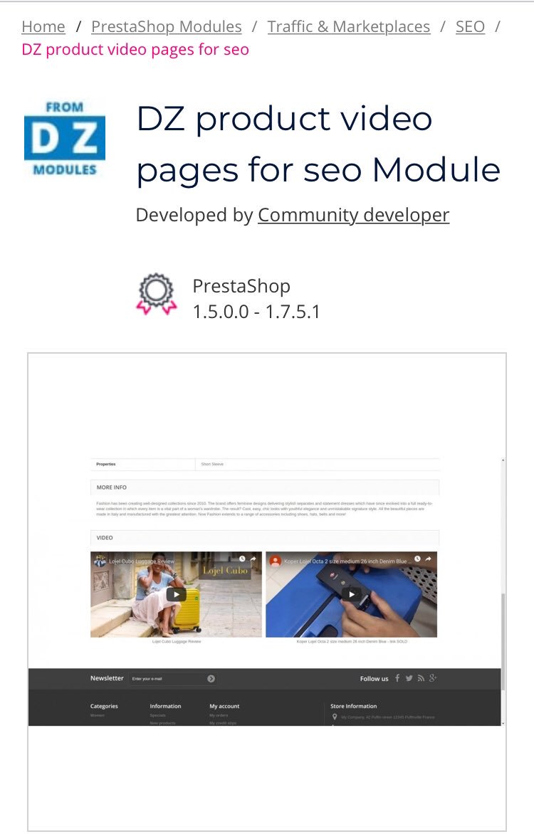 Support__PS's tweet image. DZ product video pages for seo addons.prestashop.com/en/seo-natural…