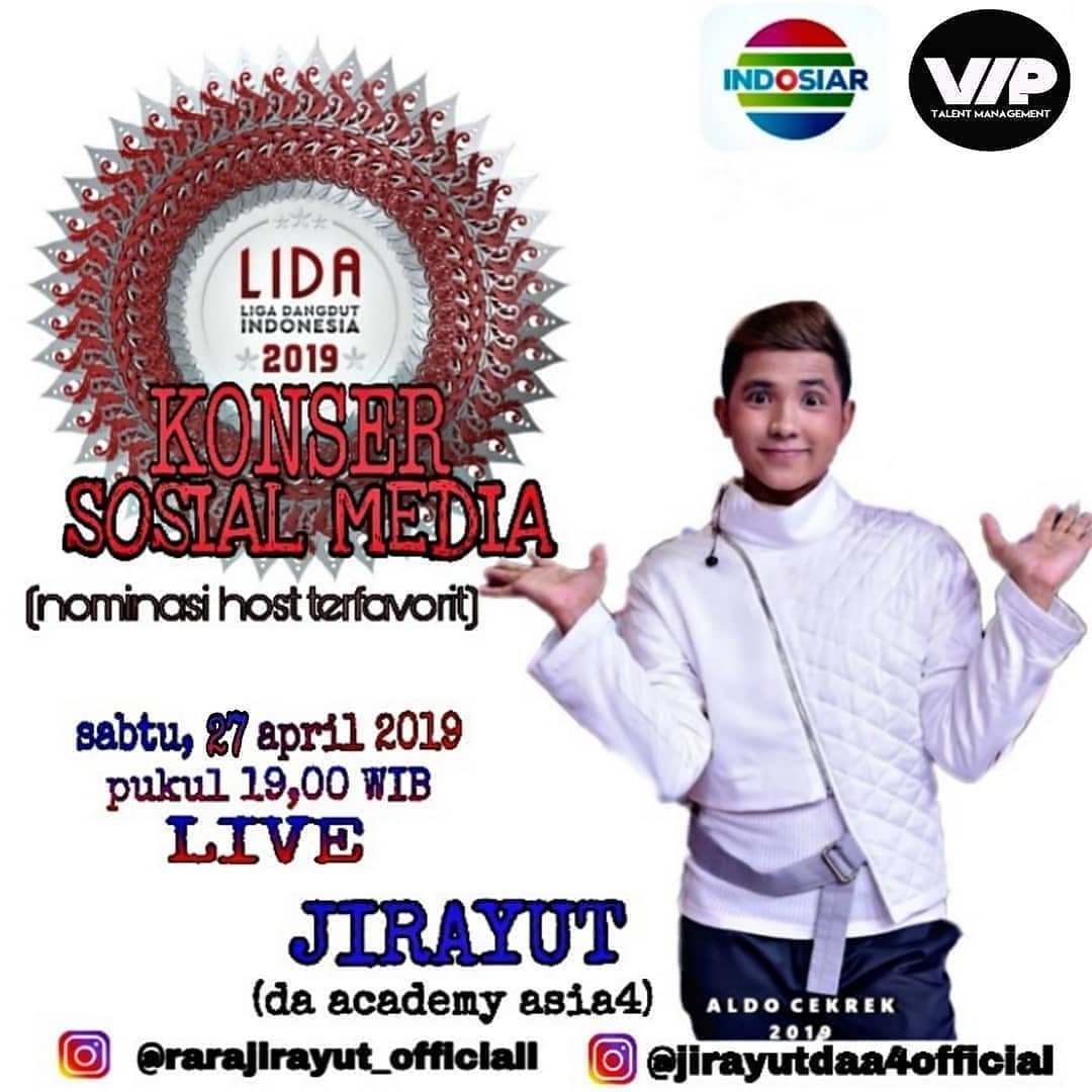 Assalamualaikum
#JirayutKonserSosmedLIDA2019 <a href="/jirayutoficial/">Jirayutoficial</a> @IndosiarID