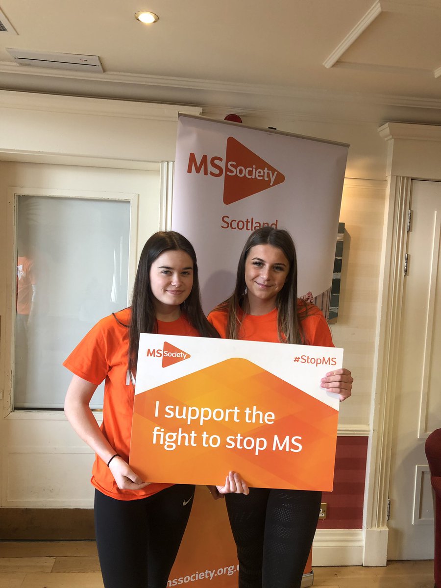 mssocietyscot's tweet photo. Abbie and Abbie our fabulous #MSSuperstars are limbering up for the Zipslide and hoping the rain goes off #MSAwarenessWeek2019 https://t.co/iwkgRXLwDQ