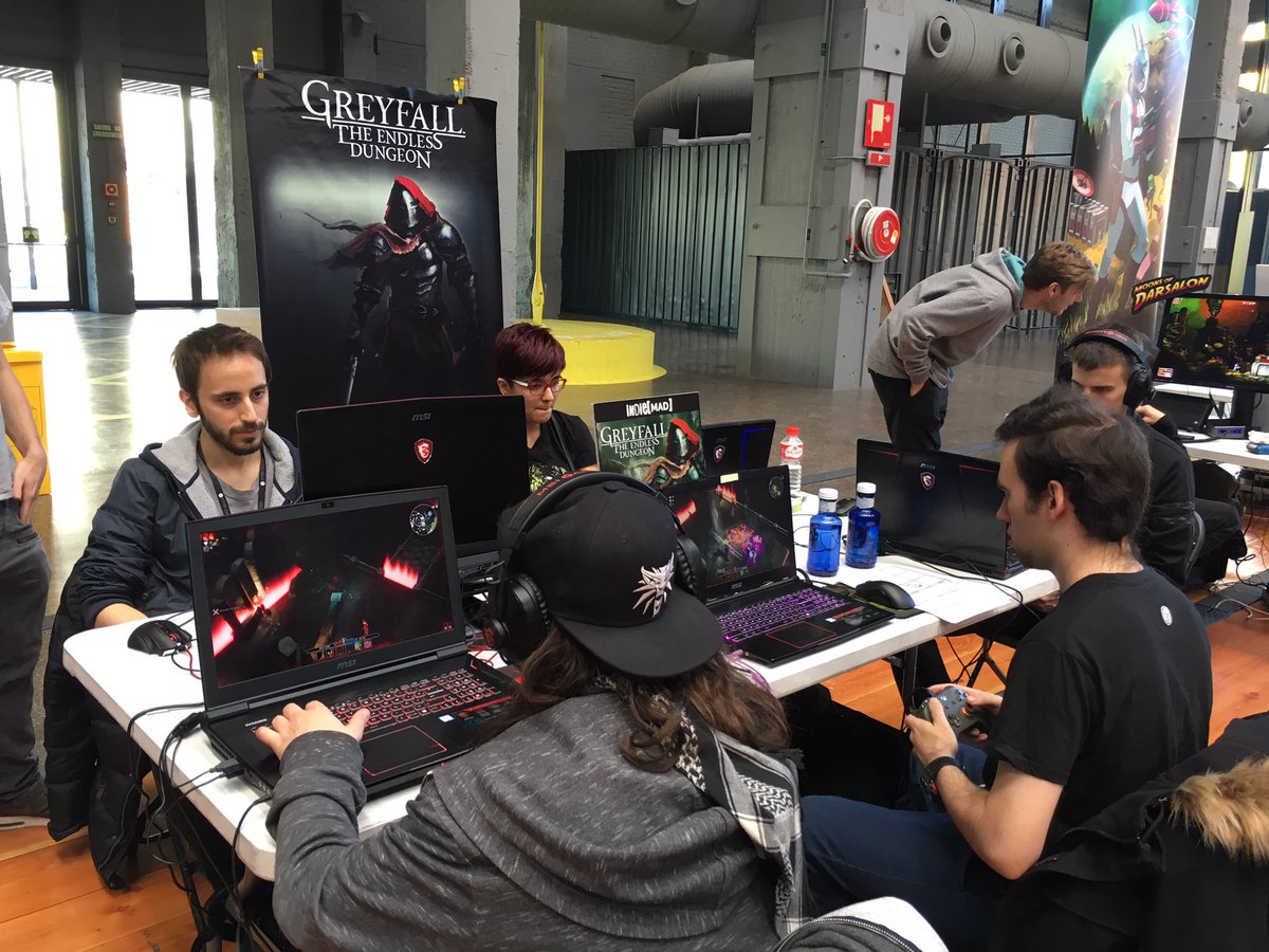 therion_games's tweet photo. ¡Buenos días! Encantados de madrugar este sábado y prepararlo todo para que disfrutéis de Greyfall. ¡Os esperamos en la @GGameFestival de @LaNaveMadrid! Tenemos muy en cuenta vuestros comentarios para mejorar nuestro primer juego. #SomosGuerrilla #IndieGame #Games #Videogames https://t.co/CgCDDDxTiu