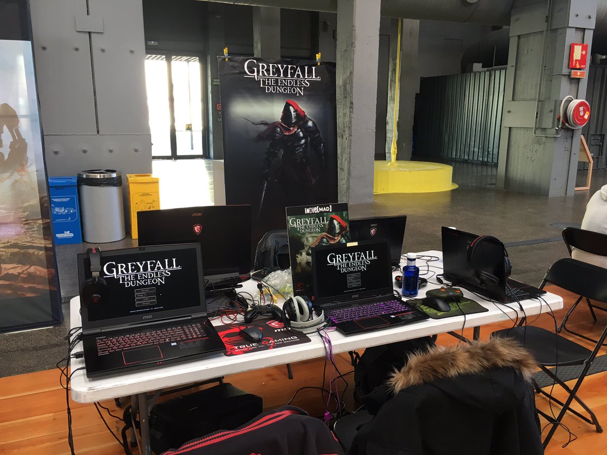 therion_games's tweet photo. ¡Buenos días! Encantados de madrugar este sábado y prepararlo todo para que disfrutéis de Greyfall. ¡Os esperamos en la @GGameFestival de @LaNaveMadrid! Tenemos muy en cuenta vuestros comentarios para mejorar nuestro primer juego. #SomosGuerrilla #IndieGame #Games #Videogames https://t.co/CgCDDDxTiu