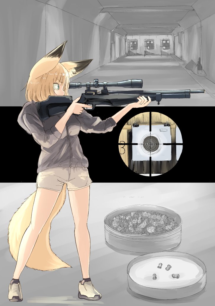 「なぜ狐娘が実銃を持っているのだ!?」
「それは、かっこいいからだ」 