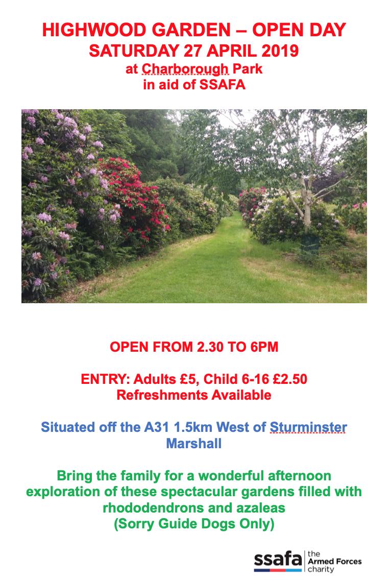 SSAFA Dorset (@ssafadorset) on Twitter photo Please come to Highwood Gardens, Charborough Park Open Day this afternoon 2-6pm in aide of <a href="/SSAFADorset/">SSAFA Dorset</a> Advertisers let us down -we need your help - please RT #helpdorsetssafatoday Please come to Highwood Gardens, Charborough Park Open Day this afternoon 2-6pm in aide of <a href="/SSAFADorset/">SSAFA Dorset</a> Advertisers let us down -we need your help - please RT #helpdorsetssafatoday