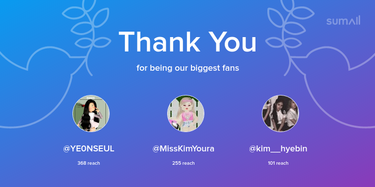 DispatchRBLX's tweet photo. Our biggest fans this week: @YE0NSEUL, @MissKimYoura, @kim__hyebin. Thank you! via https://t.co/EWXvPZ30zU https://t.co/7saulyWEjZ