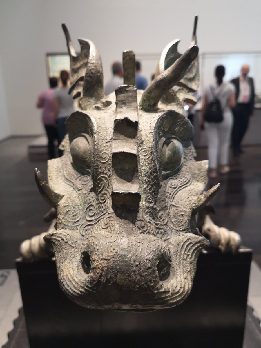 A stunningly textured dragon sculpture