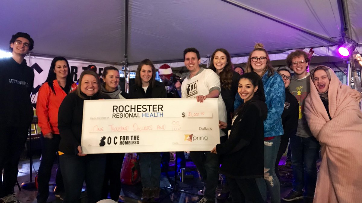 ArienRozelle's tweet photo. Last night @theprimagroup, Fisher’s student run #PR agency, held @Roc4TheHomeless to raise awareness for their client @ROCRegional’s Healthcare for the Homeless program. A great music festival for a great cause. Can’t wait for next year! Big congrats to @sporealy &amp; team! 👏👏 https://t.co/6htZUyJ4O7