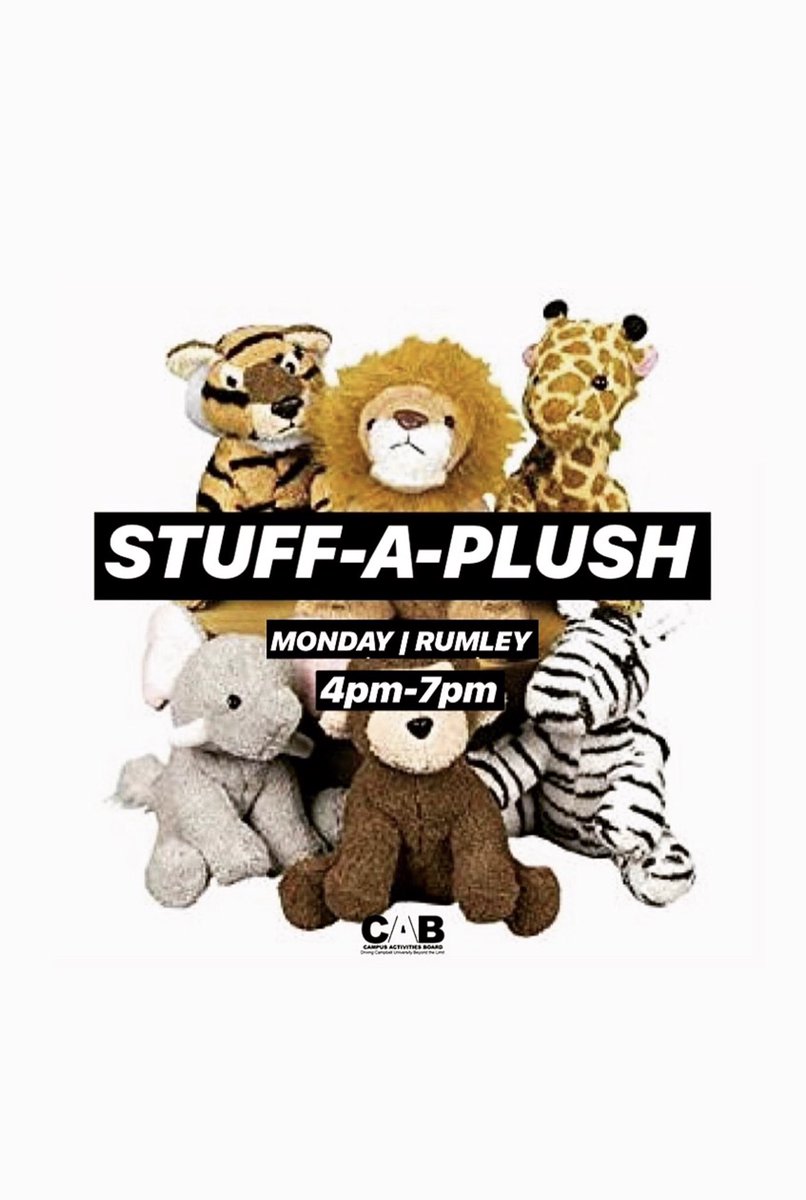 Come out to Rumley on Monday from 4pm-7pm and take an Exam Break with us! Stuff-a-Plush while you wait for a massage! We’ll C-U there!