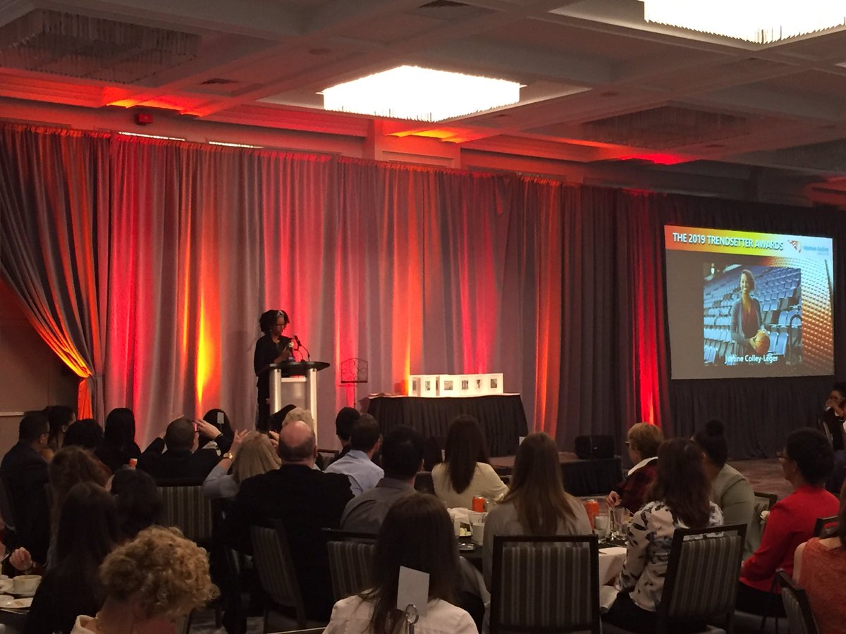 Our Keynote Speaker, Justine Colley-Leger, at this year’s Trendsetter Awards! #2019trendsetters