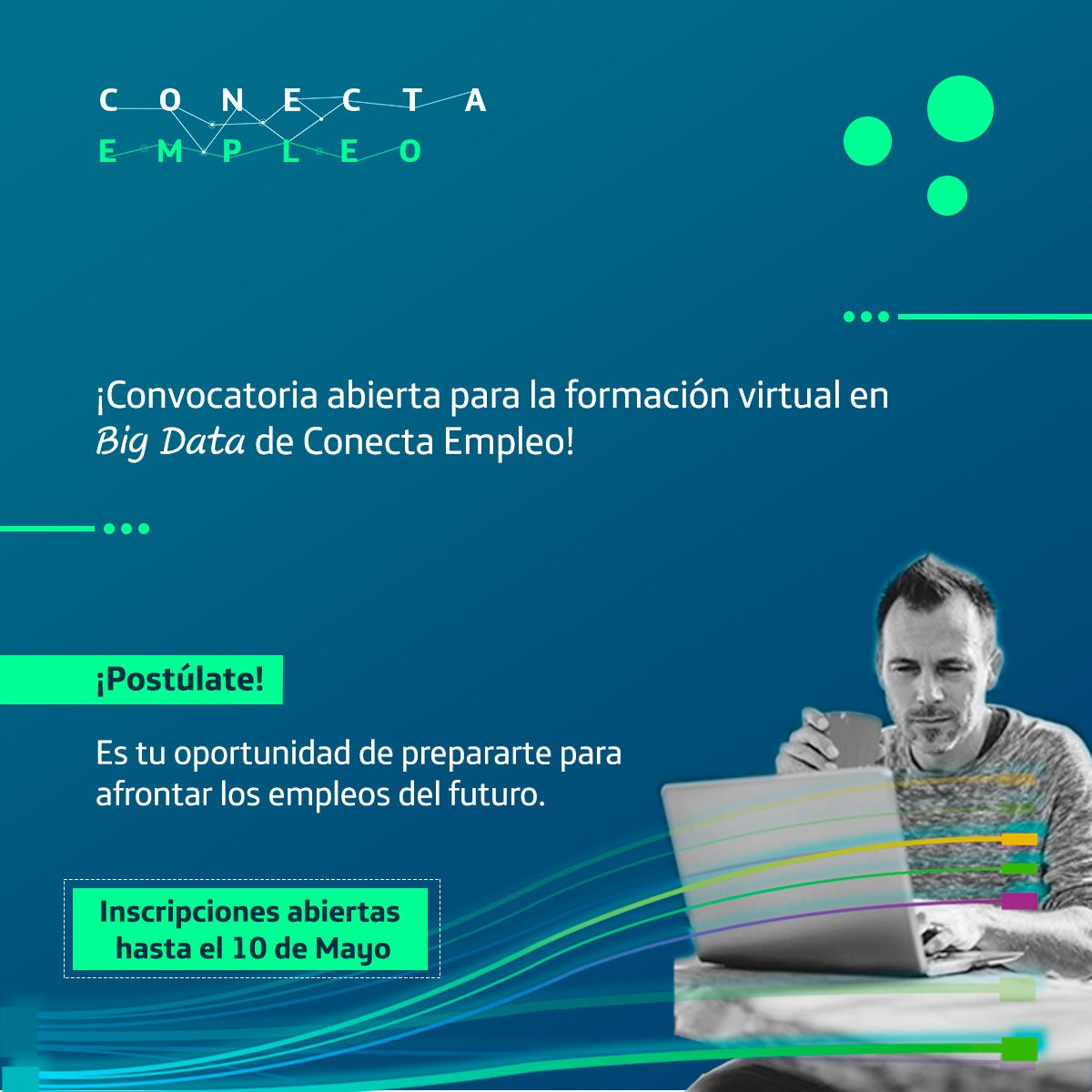 FTMovistarCo's tweet image. #BigDataForBusiness es la manera en la que las grandes empresas están entregando soluciones a necesidades personalizadas e inmediatas. Conoce todos los detalles de nuestro curso gratuito de #ConectaEmpleo e inscríbete aquí: bit.ly/2OKKuqO