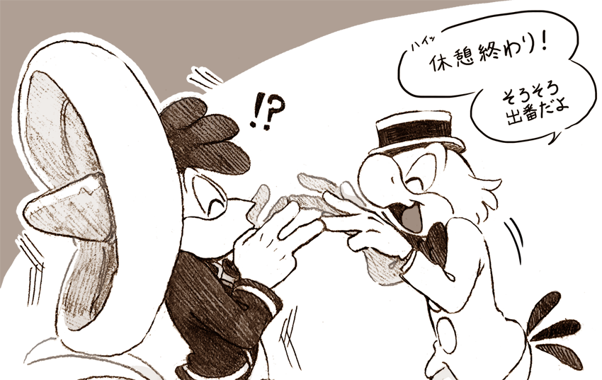 ホセにウェイターの心得を教えて貰ったり。
マックスにパワーライン勧めてもろて一緒に聴いてたり。
マクパンが一緒にeye to eye踊ったり。
ハウスマ休憩時間のホセパンマク考えてたら熱い熱いっ😚 