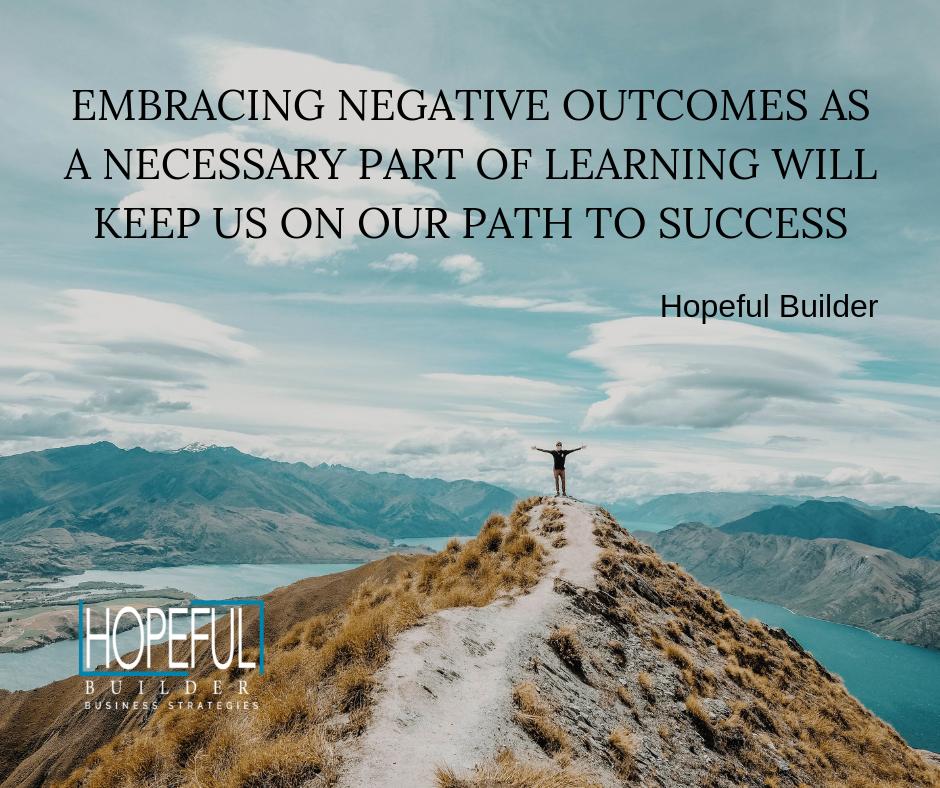 Be open to feedback, be curious about all results (negative and positive) and be ENERGIZED that they all can move you towards your goals! #embracefeedback #hopefulbuilder