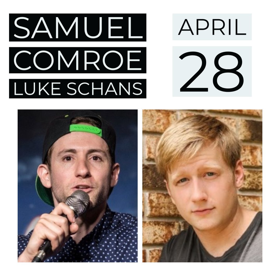 ComedyCastle's tweet photo. We still have tickets available to see @SamuelJComroe + Luke Schans tomorrow at 9:00pm!
π: https://t.co/6fsDqUozCz
#comedy #comedyclub #standupcomedy #comedians #thingstodo #intheoak #royaloak #michigan #puremichigan #onenighter https://t.co/OIZOR87J57