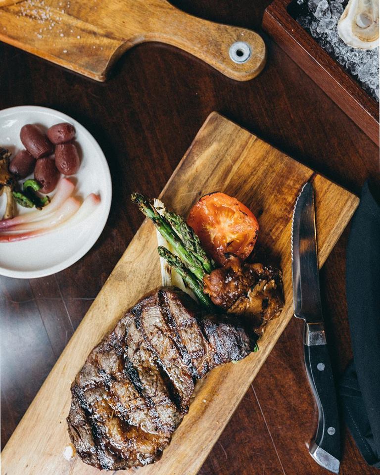 Saturday night options:
•Treat yourself to a beautiful dinner upstairs in the dining room
•Enjoy drinks + apps + music from Adam Baldwin downstairs in the Oyster Bar