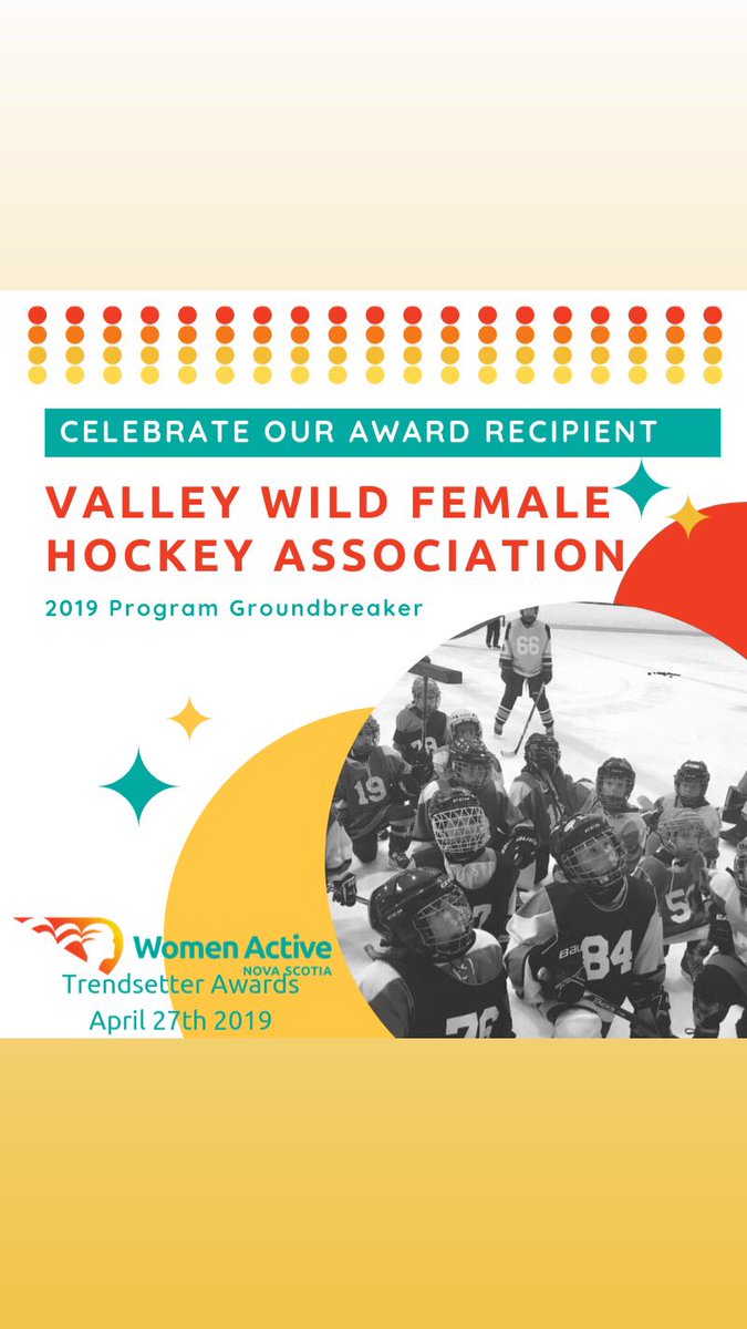 Congratulations to our Program Groundbreaker Award recipients, Carley Gloade and Valley Wild Female Hockey Association! #2019trendsetters