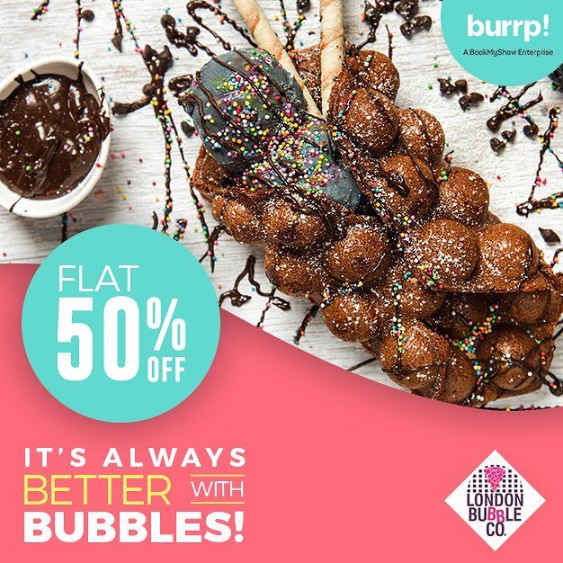 burrp's tweet photo. In the mood for some amazing sweet treats? Enjoy a 50% off on the shakes and waffles at London Bubble Co.only with Burrp. .
Claim the offer now!
.
#foodporn #burrp #foodie #waffles #shakes #londonbubbleco #foodbeast https://t.co/LzgdWli1W5 https://t.co/lTuUXuZFWo