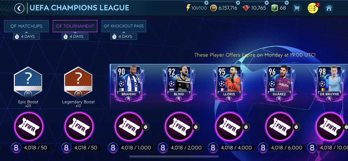 What do you guys think what should i go for? Option one: Claim Lloris and sell him. Option two: Spam 4000 points on leg sb? @JONALDINHO_XC @DavJacobs @chadsmith71 @IWBUngarisch @Muschel74 @HiTimmie @Havana_0nana @AshTheRocker2 @GodSuplex