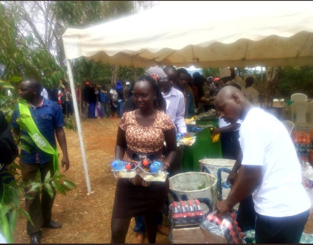 Polceze's tweet image. No sad faces at Kabarak University; that's  the sad irony #JonathanMoiSendOff