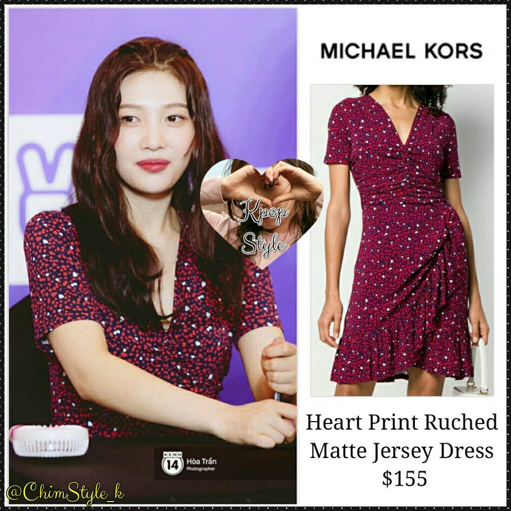michael kors heart print dress