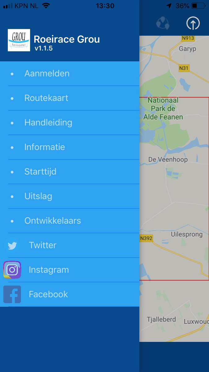 NIEUW: de Grouster Roeirace App! Met track&amp;trace zien op welke positie van de route de sloepen varen en hoe snel ze gaan. Met alle info over onze race. Kijk op onze facebooksite roeiracegrou voor meer info. Let op inschrijving sluit 30 april om 23.59 uur Tot zaterdag 11 mei.