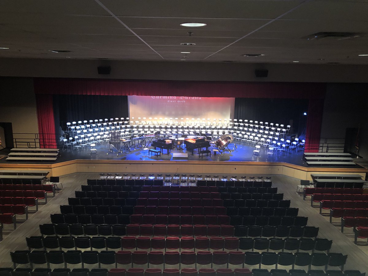 schschoirs1's tweet photo. The stage is set for Carmina Burana.  Come see tomorrow at 3pm! https://t.co/7UzBhrhrvA