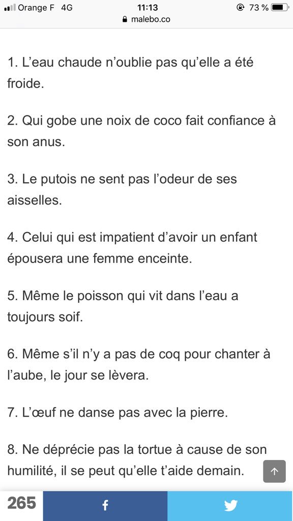 Ismouche's tweet photo. Je m’ennuyais en classe et je suis tombé sur des proverbes africains, le monde mérite de voir ça https://t.co/yLTht5YBTX