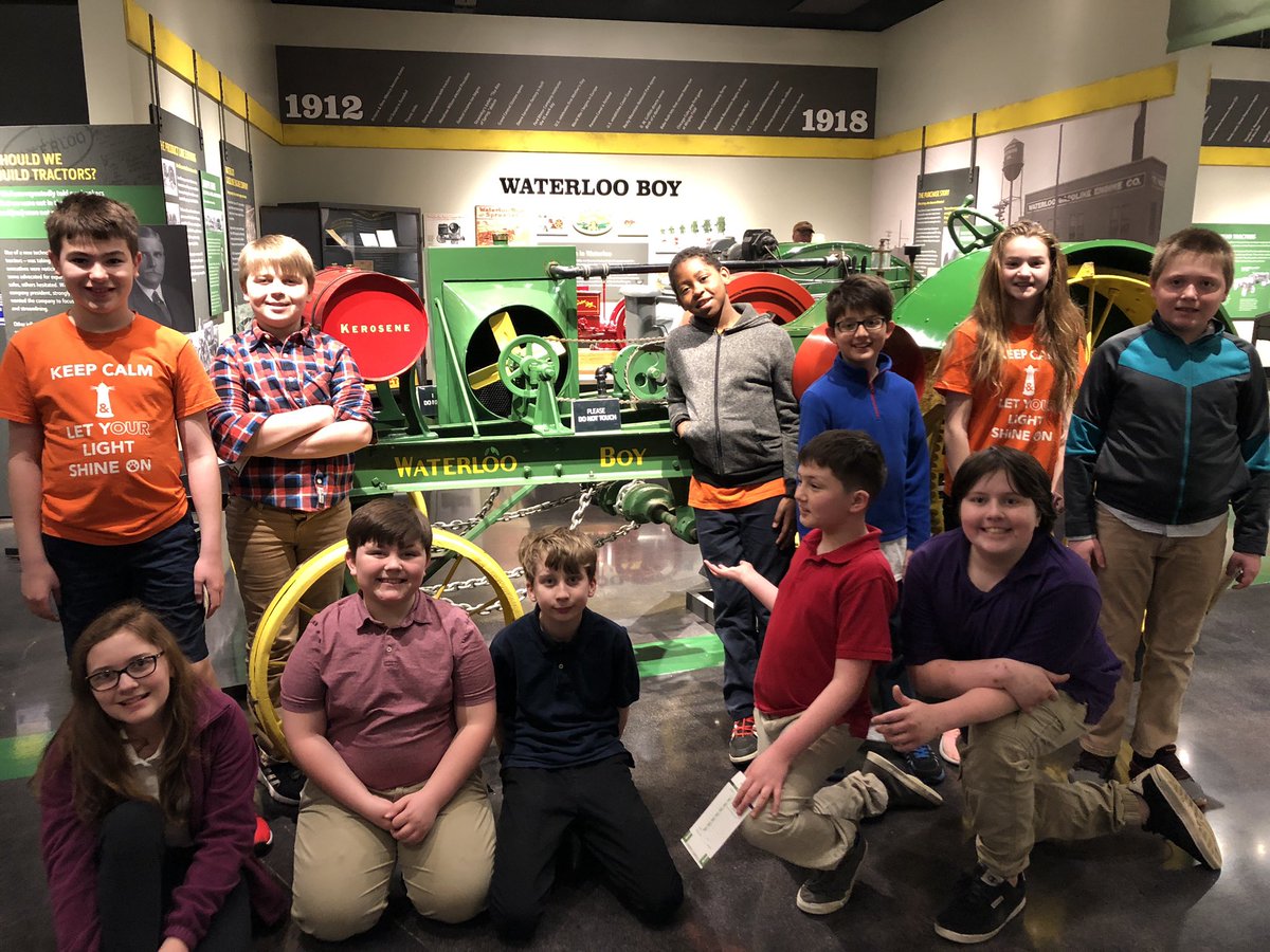StaceySnyder's tweet photo. Field Trip to @JohnDeere Museum to see history and #WaterlooBoy #ELP #BehaviorFocus #synergize @OrangeTigersWLO @WaterlooSchools https://t.co/ZH4b4iW3Nu