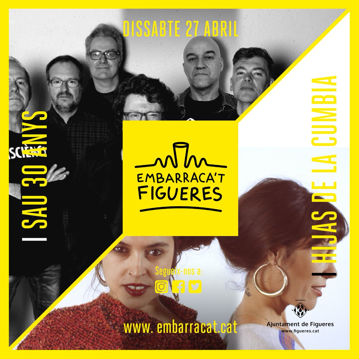 SEGONA NIT D'@EMBARRACAT 🔊 Amb SAU 30 ANYS (23.30h) + LAS HIJAS DE LA CUMBIA (2h) 💃🎉