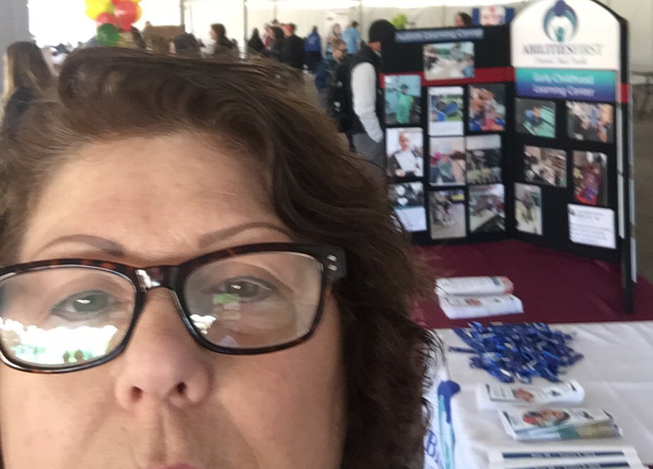 Working the @DaytonAutismSociety 5k Walk-run event for Abilities First. Great event! #AutismAwarenessMonth Tons of interest in Summer Therapy programs. #daytonautismsociety