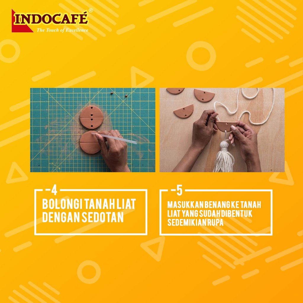 Indocafe_ID's tweet photo. Sobat mix, pasti waktu SD pernah kan main tanah liat? Nah kali ini nostalgia dikit yuk sob! Sekalian kita dekor rumah kita sob!
#BeyondFirstClass #PerfectMix #CreaMix #DIY #Kancing https://t.co/FFR9y9MCdA