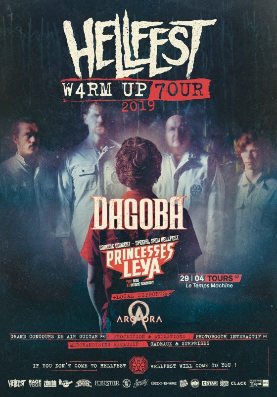 Aroora_AO's tweet photo. We can not wait to see you for the Warm Up @Hellfestopenair that promises to be hot!
We will make you discover an unpublished piece of our new album!

#metal #ModernMetal #Aroora #hellfest #Dagoba #PrincessesLeya #TimeMachine #FrenchMetal #Warmup https://t.co/fqJZ7zhdvs