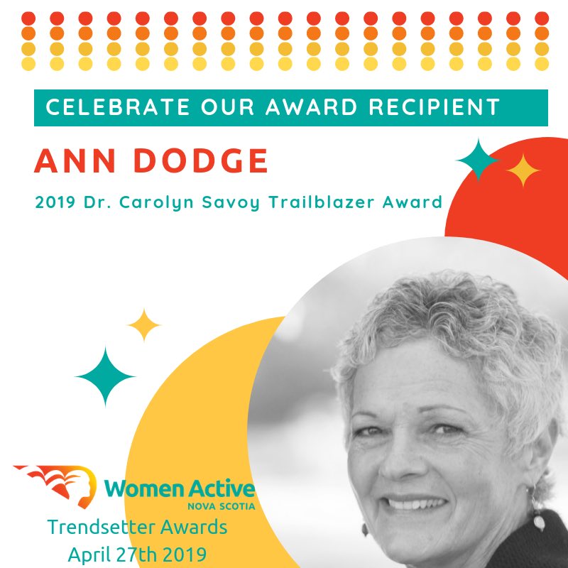 We are honoured to present the Dr. Carolyn Savoy Trailblazer Award to Ann Dodge! Congratulations! #2019trendsetters