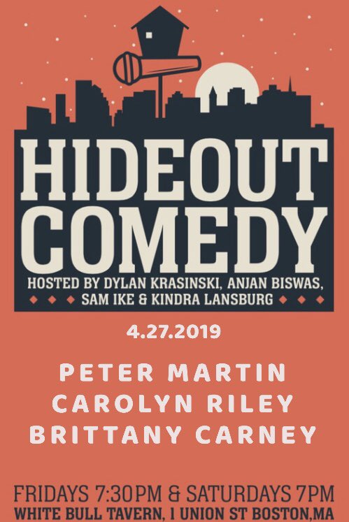 HideoutComedy's tweet photo. Tonight! Doors at 7:00; Show at 7:30 https://t.co/tiQOSMeNNt