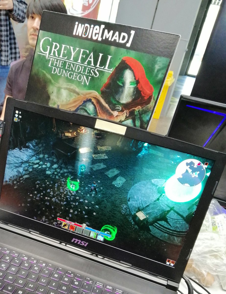 Necrima's tweet photo. El juego #Greyfall de @therion_games mola mucho!! Es un ARPG Roguelike dificilillo, pero muy chulo! https://t.co/a4fihrN8Ni