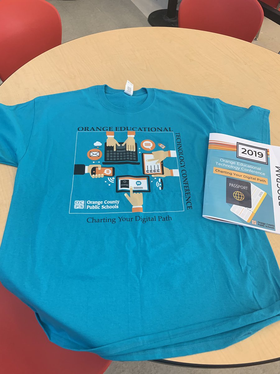 RobBixler_OCPS's tweet photo. Cool to see everyone deck out in their #OETC_2019 gear! @CDLocps https://t.co/iJBygXCdFM
