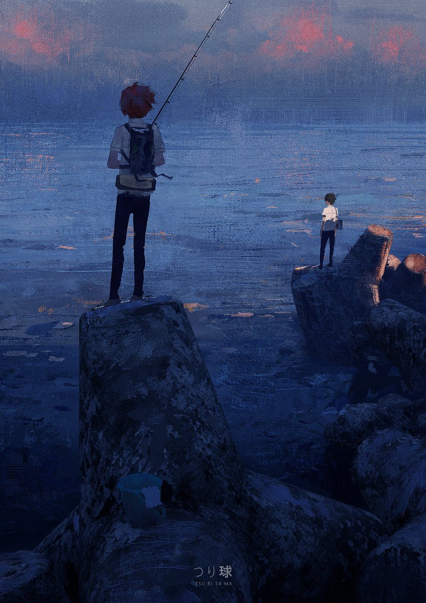 碇シンジ(エヴァンゲリオン) 「つり球 」|浪人のイラスト